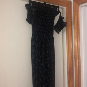 Wide leg off the shoulder romper. Worn once